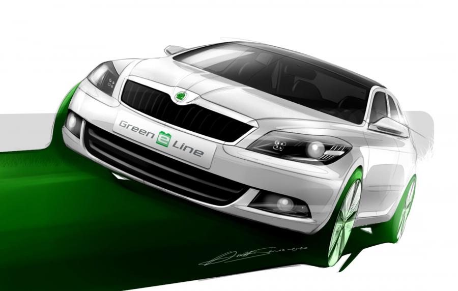  Skoda Octavia Green E-Line Concept 2010 года  (фото 32 из 46)